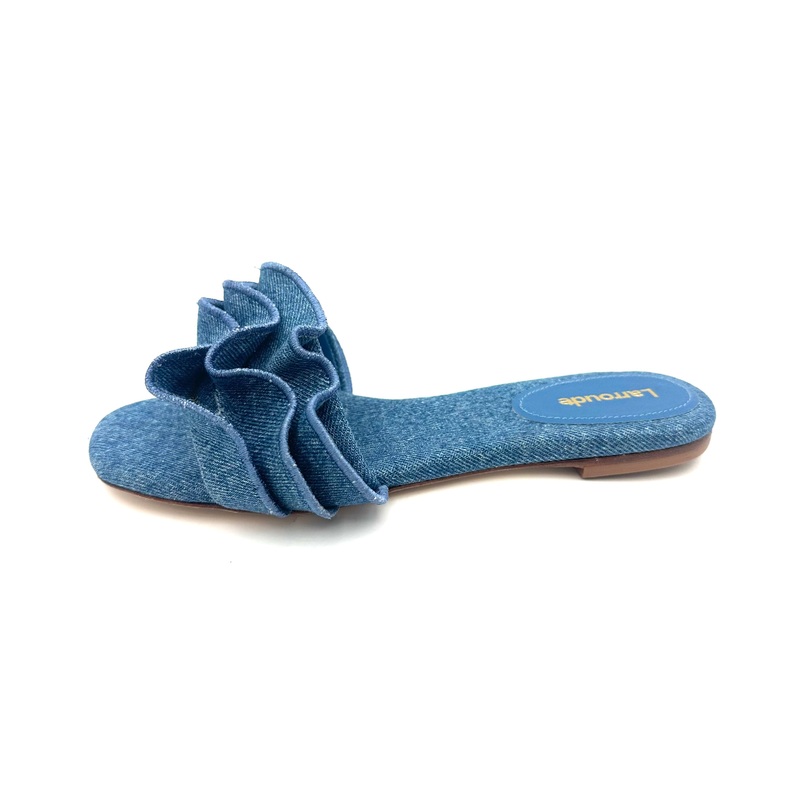 Blue Ruffle Sandal – Size 6.5