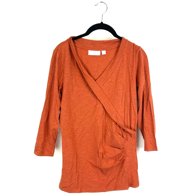 Burnt Orange Wrap Top – Size 6/8