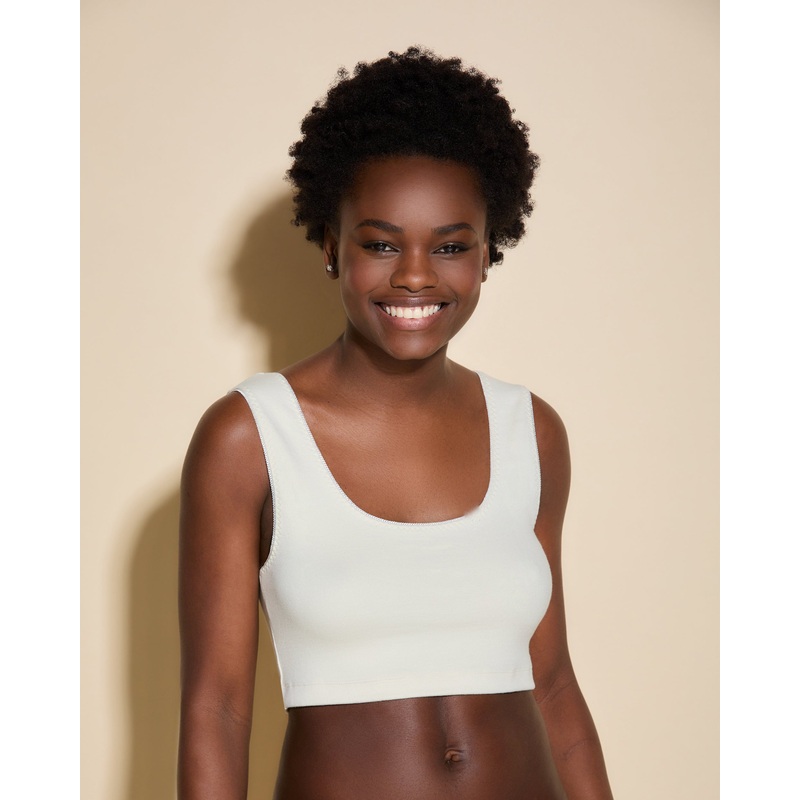 Low Cut Crop Tank Vanilla XS