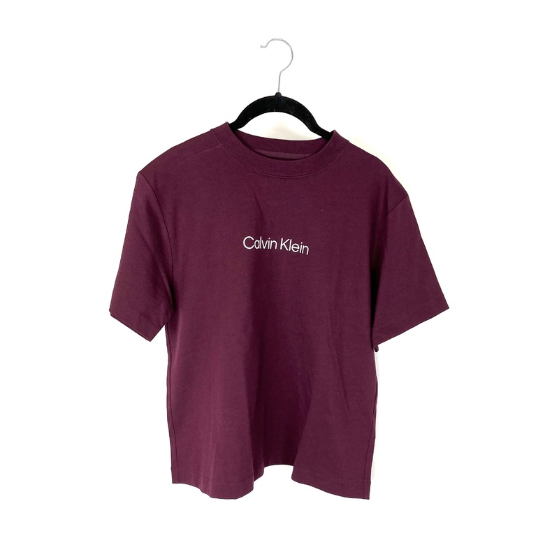 Maroon Boxy Fit Short Sleeve Top – Small