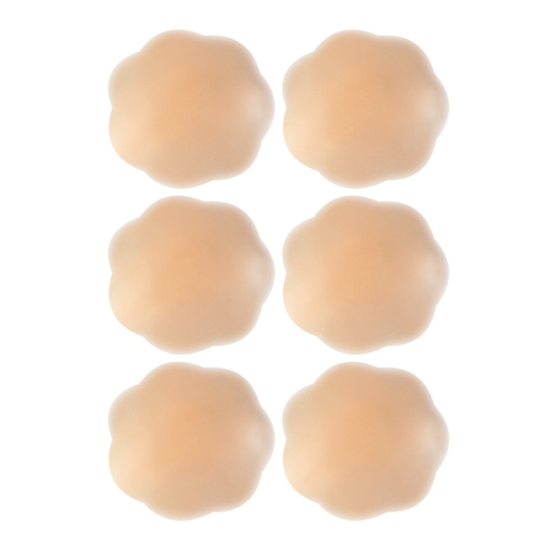 Nipple Cover Adhesive Bra Breast Petals 3 Pairs Nude Nude 6.5