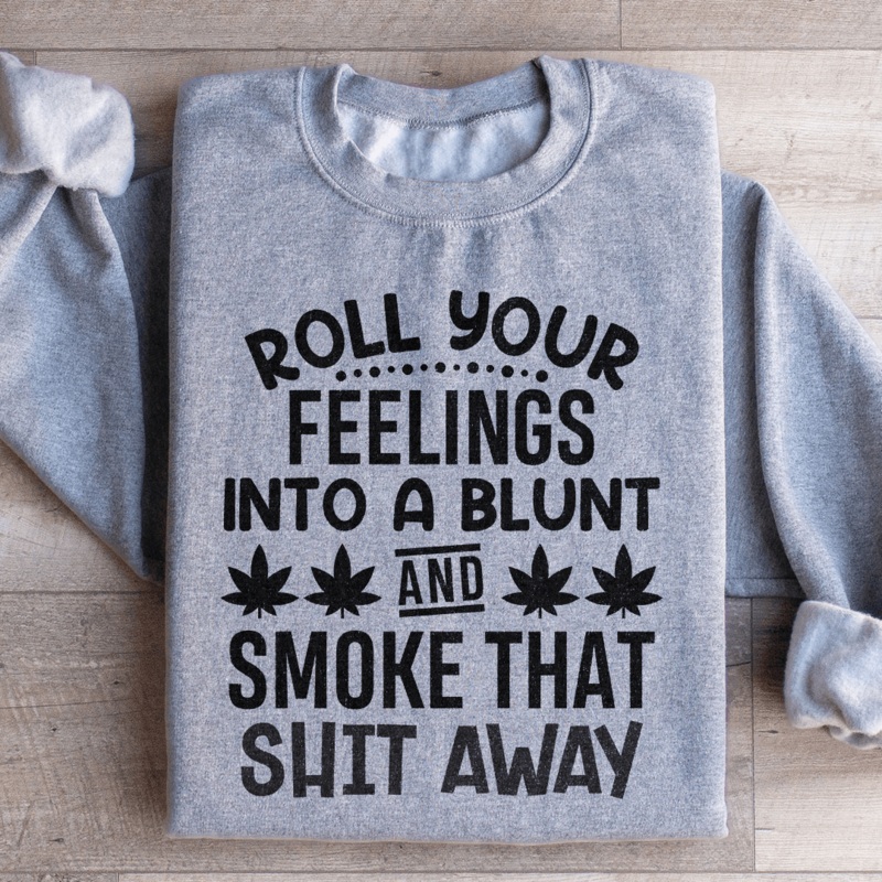 Roll Your Feelings Sweatshirt Black S