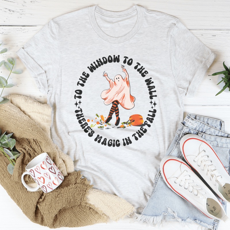 To The Window To The Wall There’s Magic In The Fall Tee Black Heather S