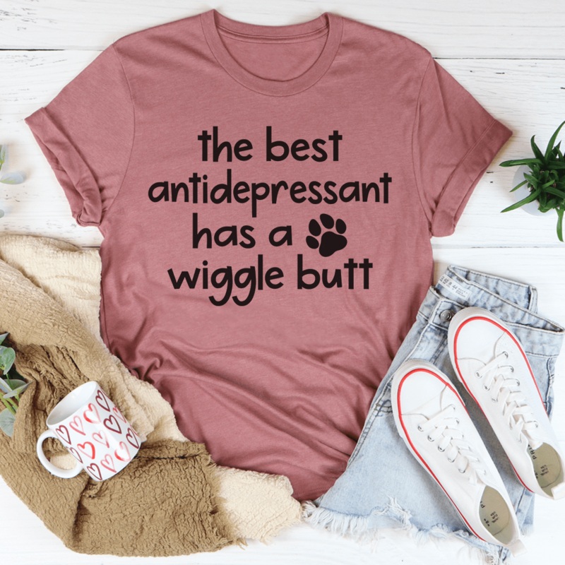 Wiggle Butt Tee Mauve S