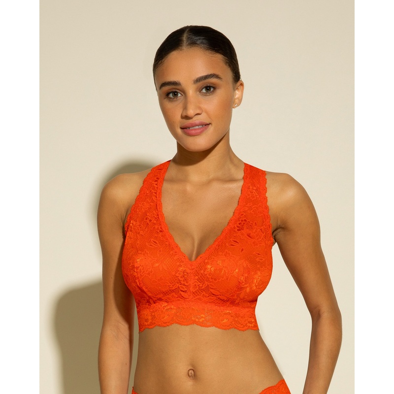 Bralette Curvy Racie Con Spalline Incrociate Bralette Sicilian Orange P