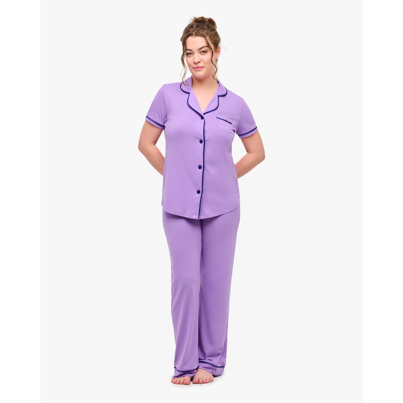 Conjunto De Pijama Con Camisa De Manga Corta Y Pantalones Linaria/Lucia XS