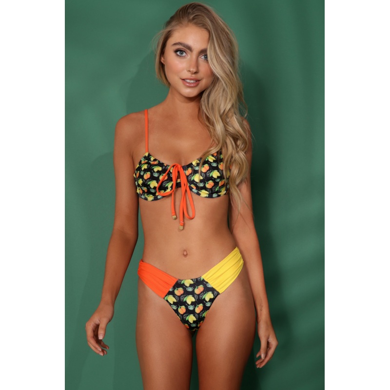 JANALYN FRUIT PRINT Bikini Top S