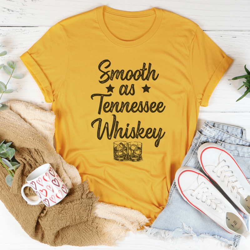 Smooth As Tennessee Whiskey Tee Black Heather S