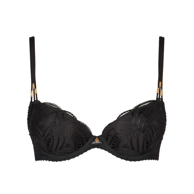 Vibes Black Padded Bra Black 32A