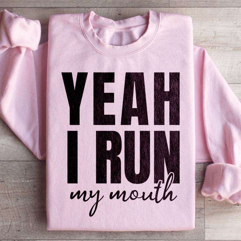 Yeah I Run Sweatshirt Black S