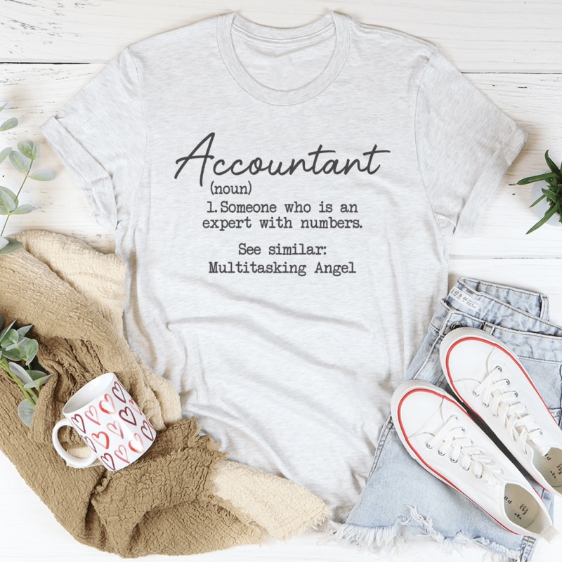 Accountant Someone Who Is An Expert With Numbers Tee Black Heather S