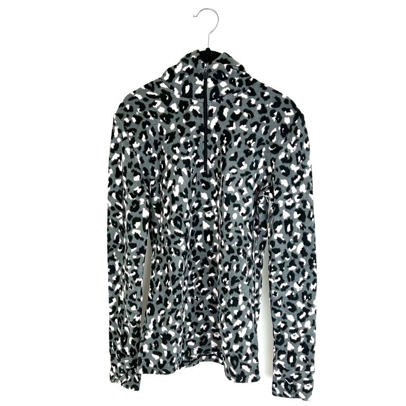 Gray and Pink Leopard Hoodie Top – Size 2/4