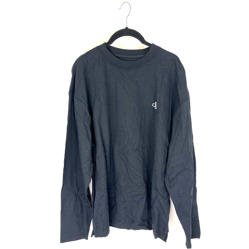 MENS Black Crewneck Logo Long Sleeve – Medium