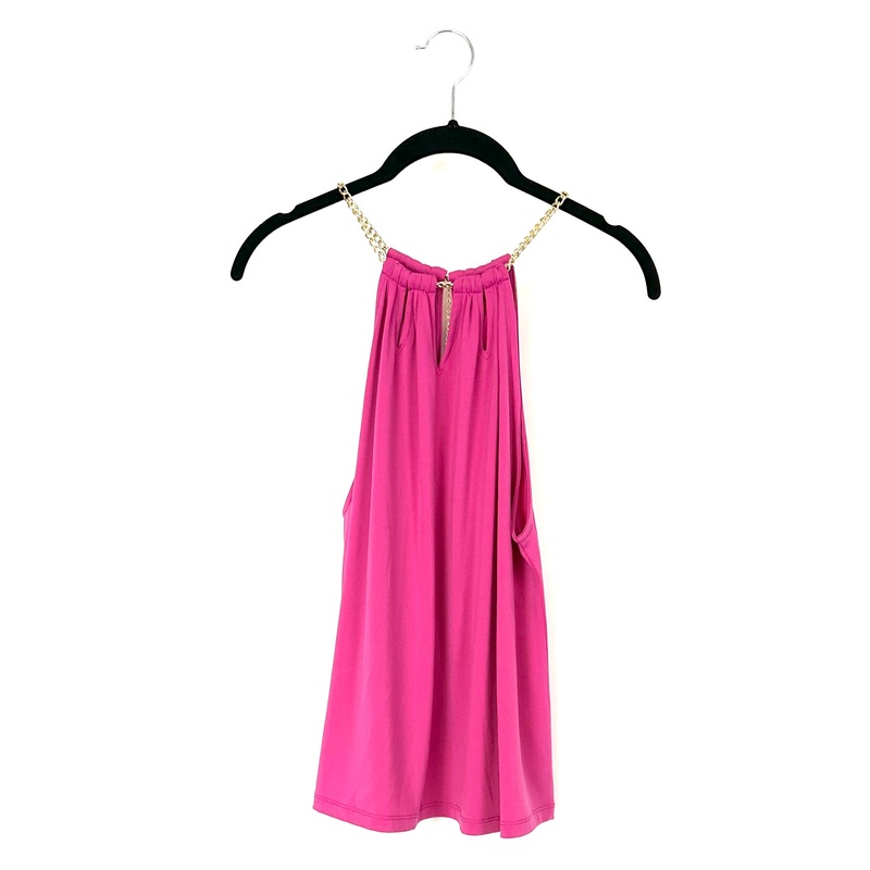 Pink Halter Chain Blouse – Small