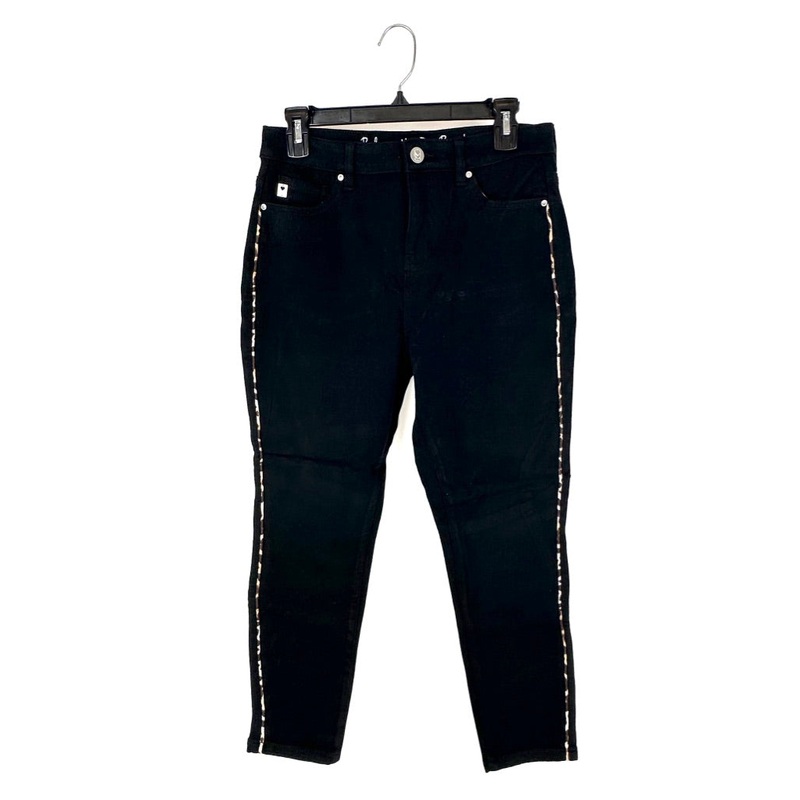 Black Cheetah Stripe Jeans – Size 6