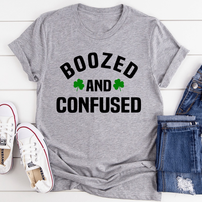 Boozed & Confused Tee Athletic Heather S