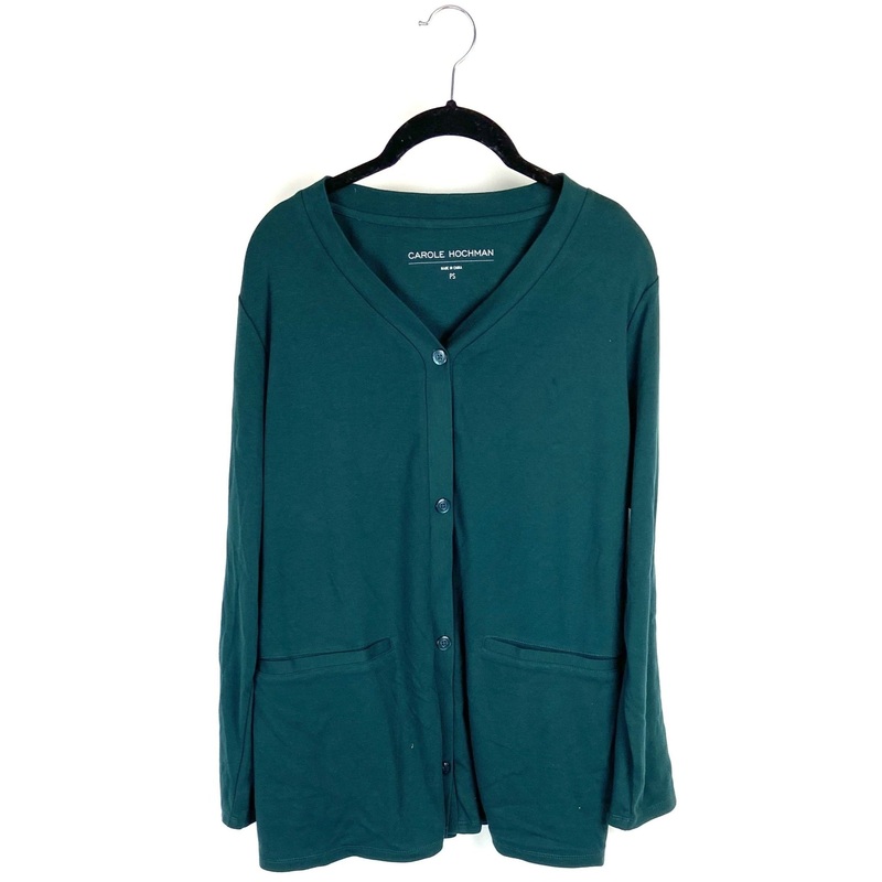 Emerald Green Button Up Top – Petite Small