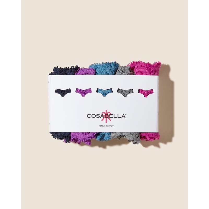 Lot De 5 Tangas Cutie Navy Malawi Cyclamen Cape Fuchsia Platinum Taille Unique