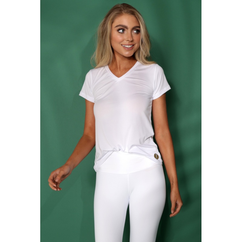 VALERIA WHITE Activewear T-Shirt S