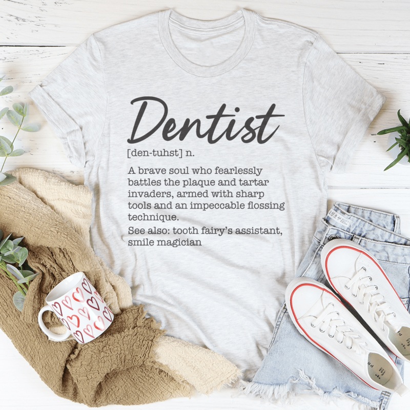 Dentist Definition Tee Black Heather S