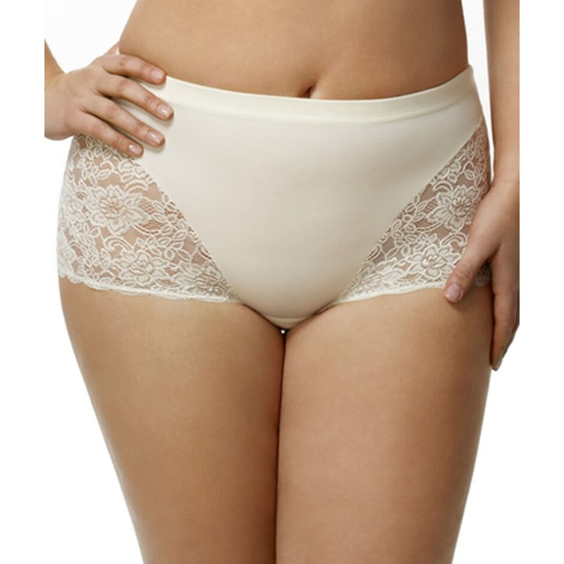 Elila Cheeky Stretch Lace Brief – Ivory L Ivory