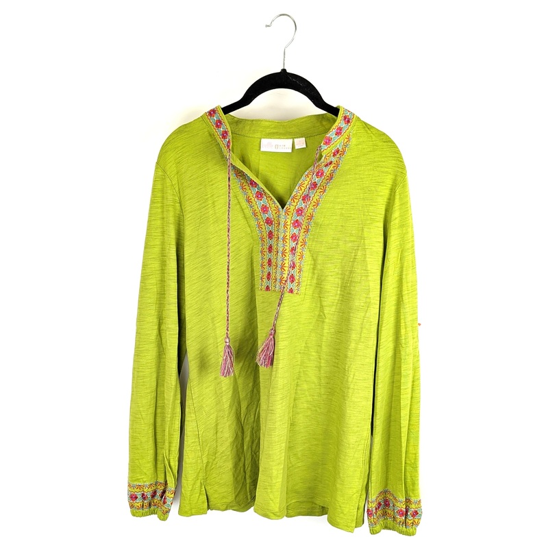 Light Green Tunic with Tassels – Size 6/8