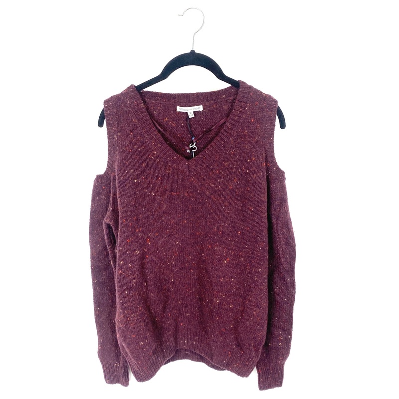 Purple Cold Shoulder Sweater – Extra Extra Small and Extra Small Extra Small