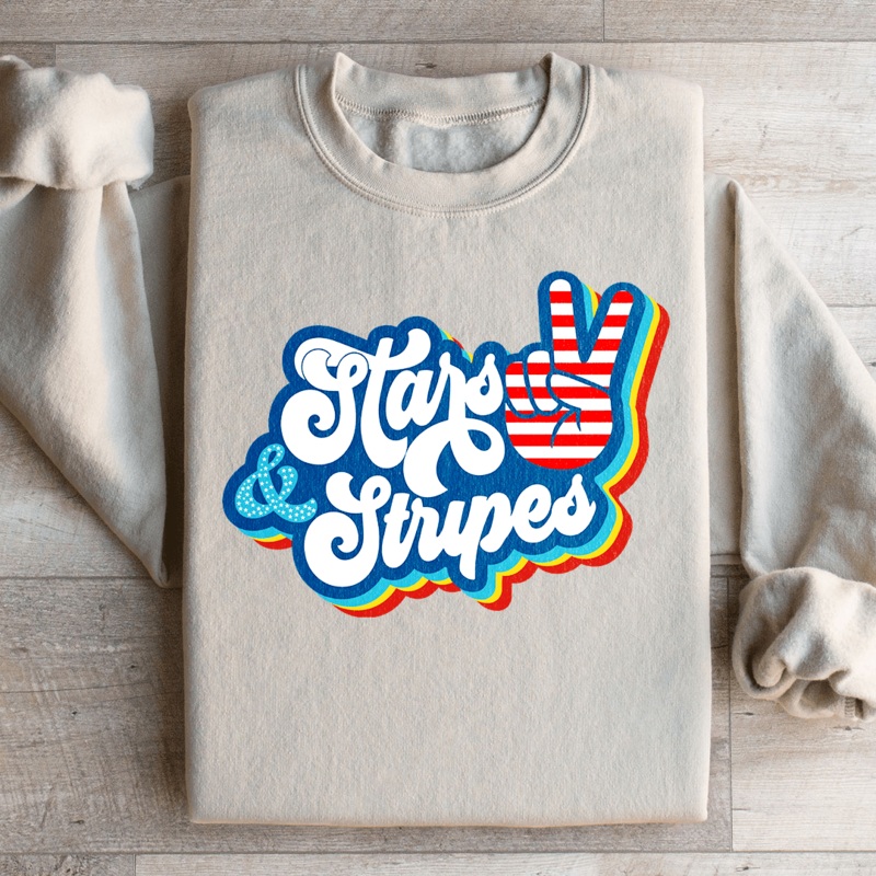 Stars & Stripes Sweatshirt Sand S