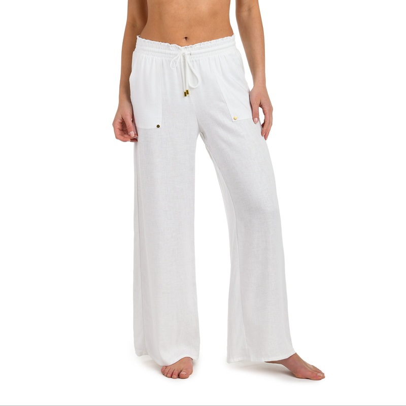 Delphine Coast Beach Pant Cover Up – LB4CN41 WHITE S