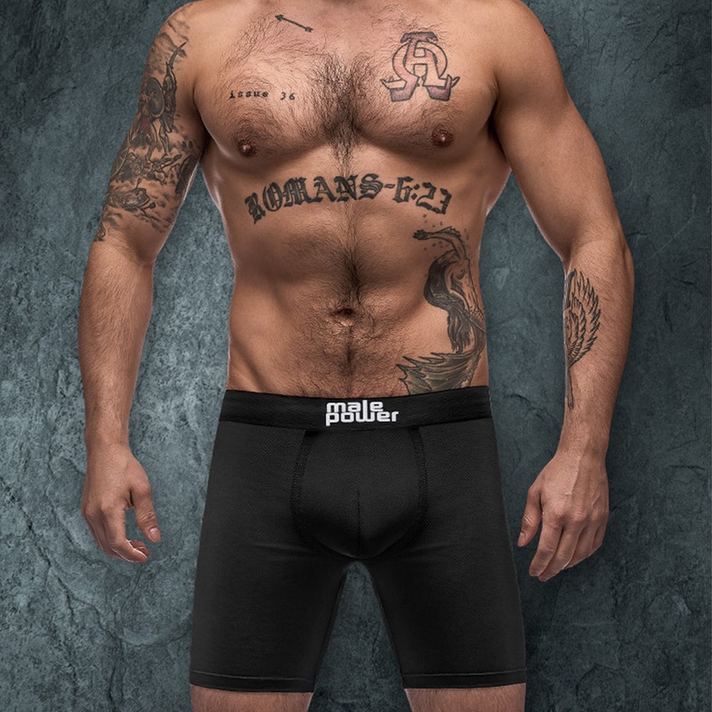 Male Power 151255  Nite Long Leg Short Small Black