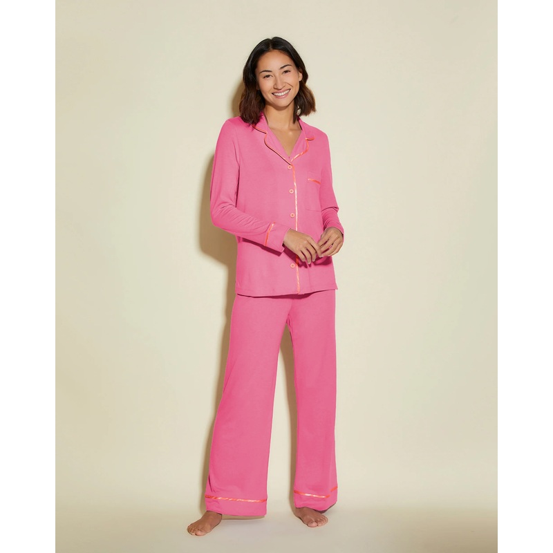 Petite Langarm Oberteil & Hose Pyjama-Set Venetian Dusk/Sicilian Orange PS