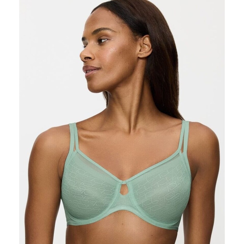 Triumph Signature Sheer Underwired Minimiser Bra – Misty Turquoise 34D