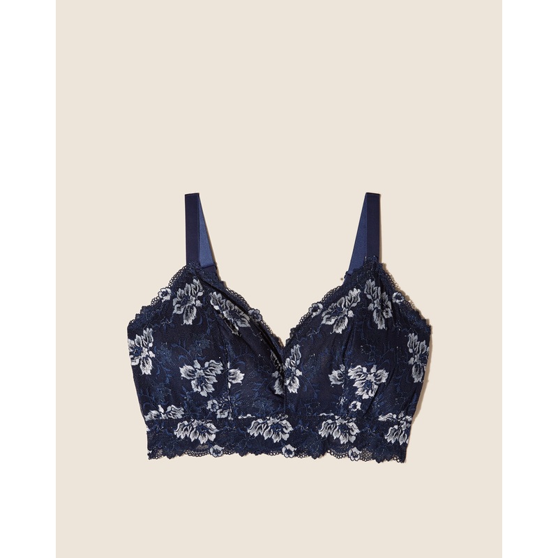 Bralette Taglie Comode A Corpetto Nocturnal Blue/Ivory 1X