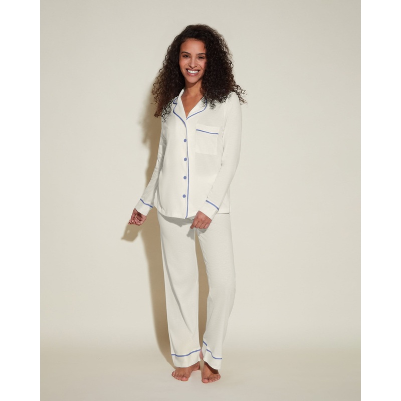 Ensemble Pyjama Haut  Manches Longues Et Pantalon, Petite Moon Ivory/Portofino Blue PS