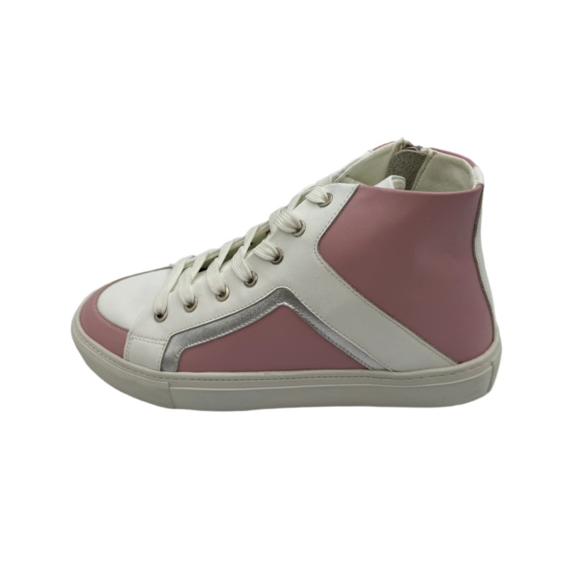 Pink And White Leather High Top Sneakers – Size 6 and 8 6