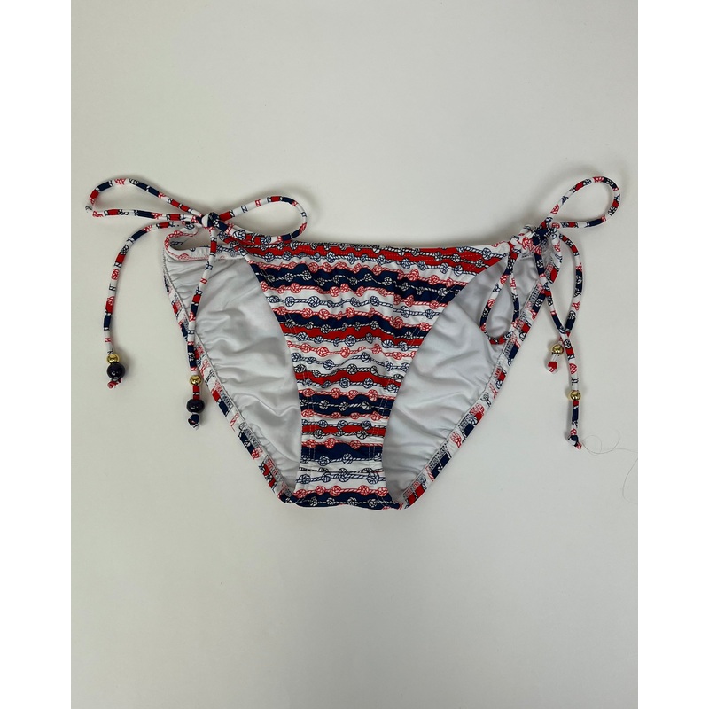 Red, White, and Blue Rope Swim Bottom With Side Ties – Medium