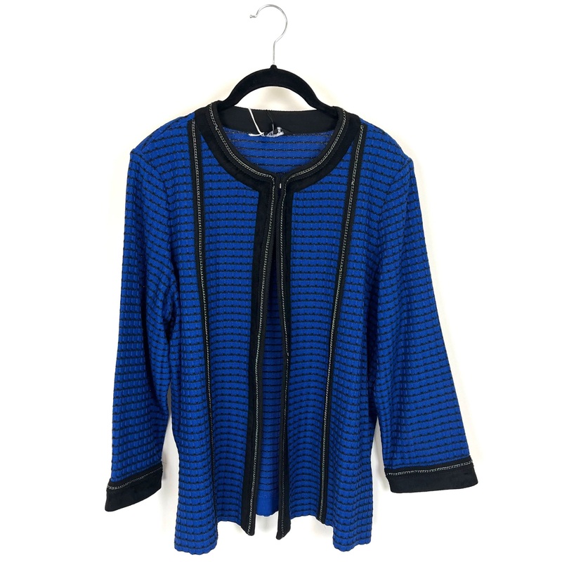 Royal Blue Texture Cardigan – Size 6/8 – 20/22 Small (size 6-8)