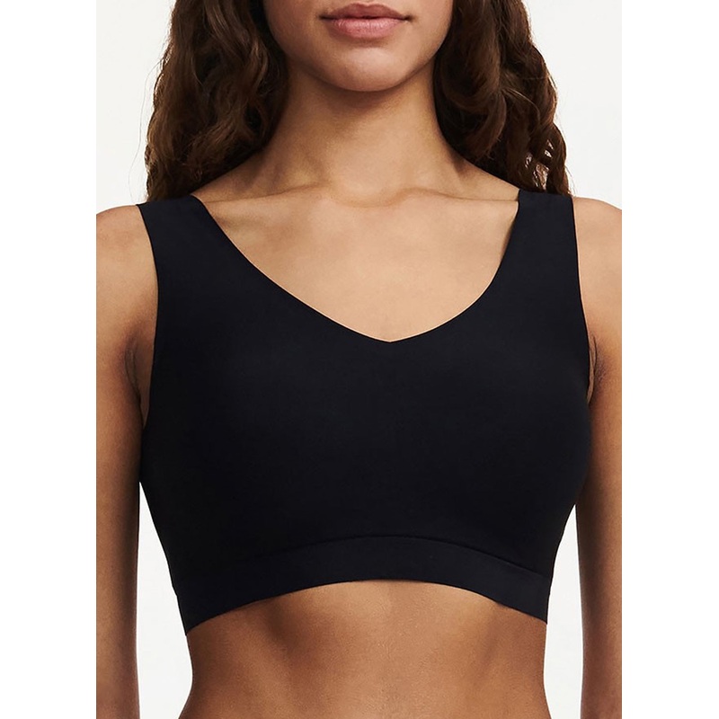 SoftStretch Black Padded V-Neck Bralette Black XS/S