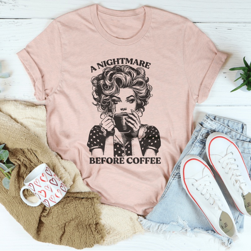 A Nightmare Before Coffee Tee Mustard S