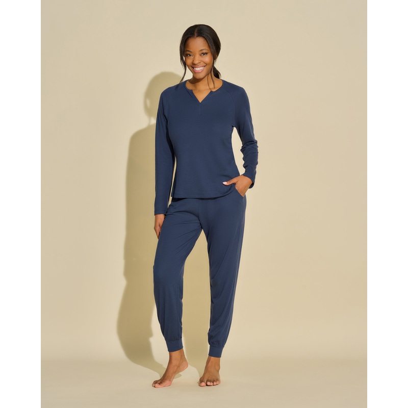 Completo Pantaloni Relax E Maglietta A Maniche Lunghe Navy XS