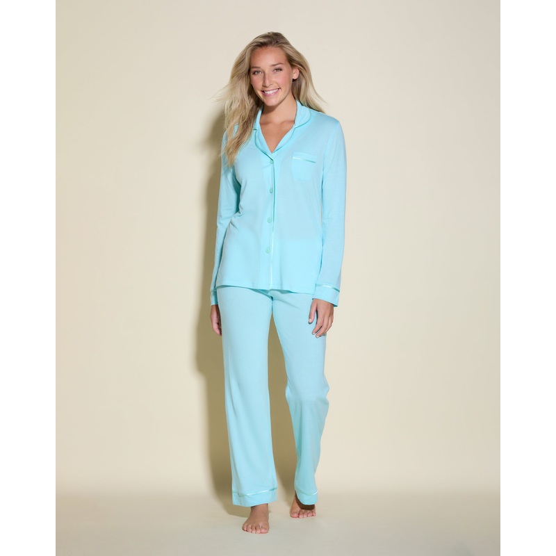 Conjunto De Pijama Con Camisa De Manga Larga Y Pantalones Maldives/Lagoon Mint XS