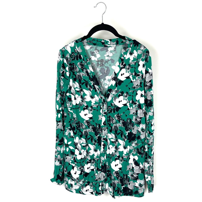 Green Floral Top – Small Small