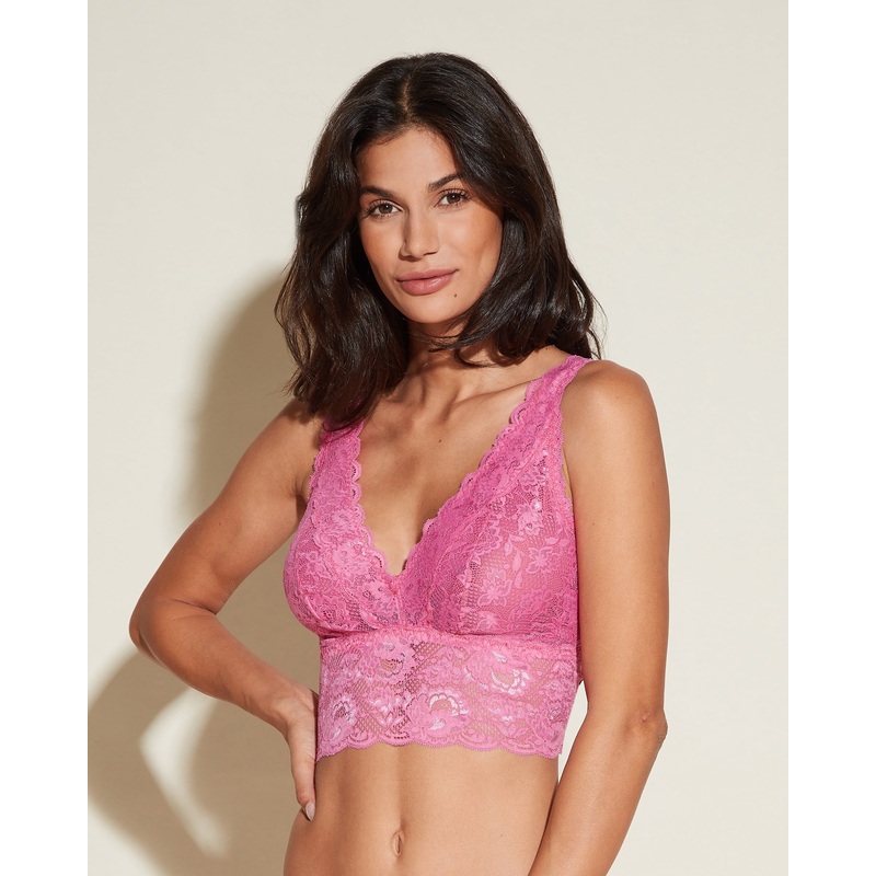 Plungie Longline Bralette Rani Pink S