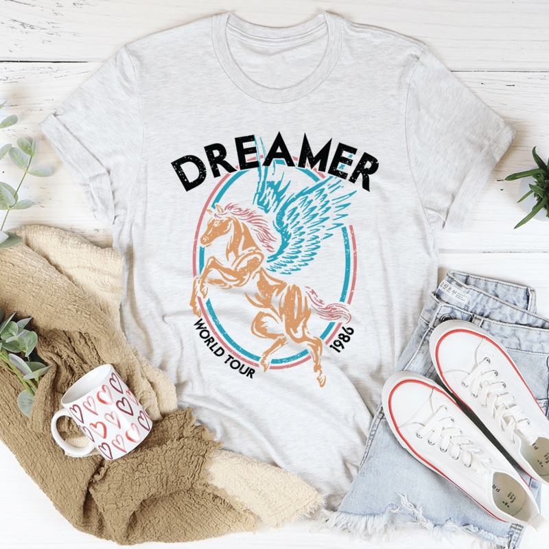 Vintage Inspired Dreamer World Tour Tee White S