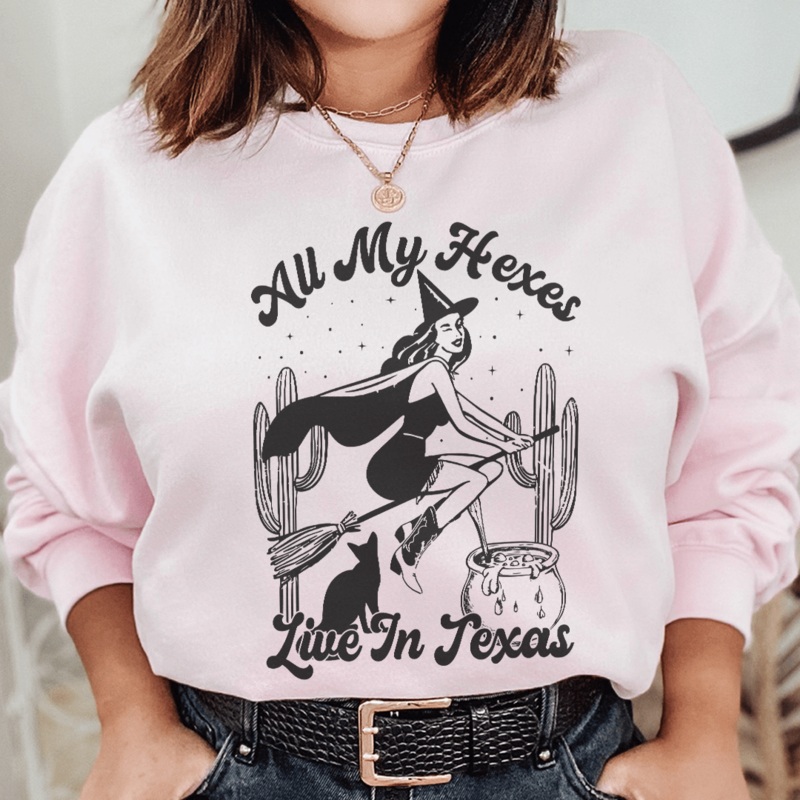 All My Hexas Live In Texas Sweatshirt Black S