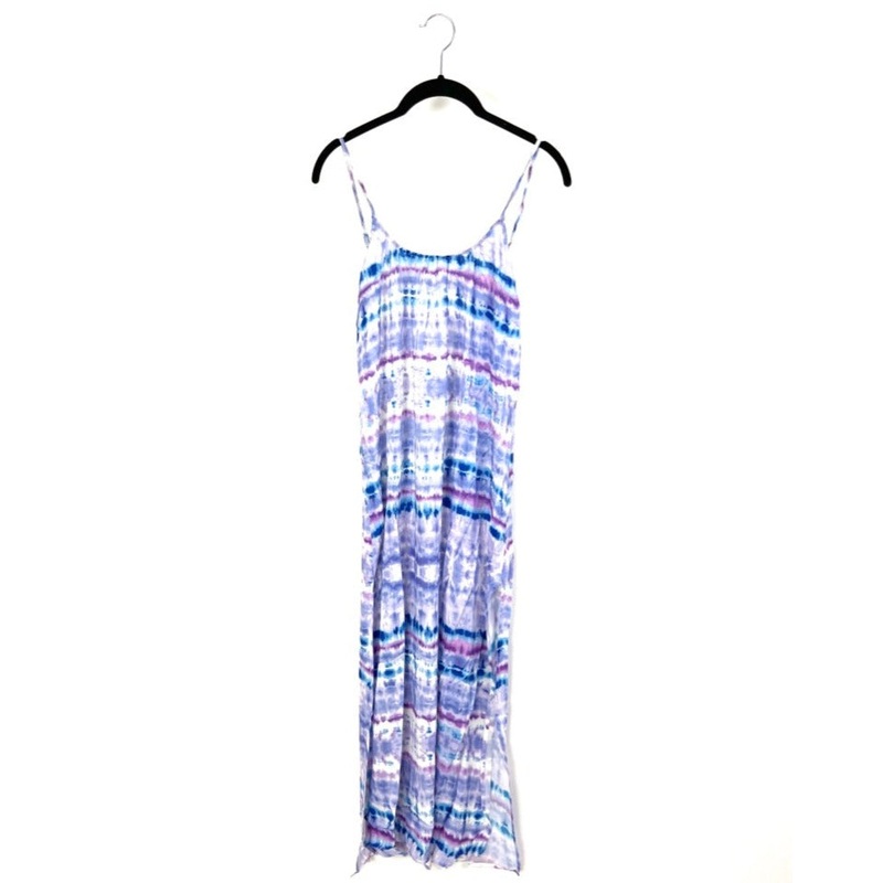 Purple Tie-Dye Midi Dress – Extra Small and Small Extra Small