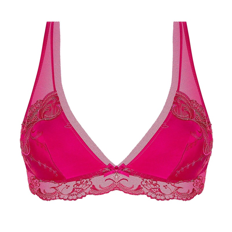 Splendeur Soie Carmin Non Wire Bra Carmin S