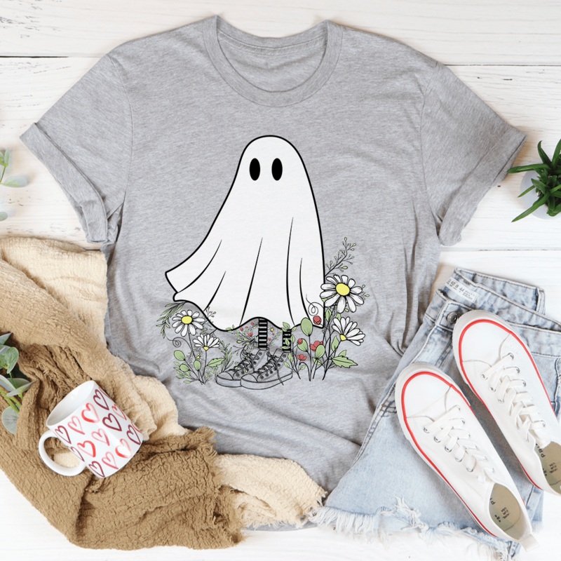 Boho Ghost Tee Athletic Heather S