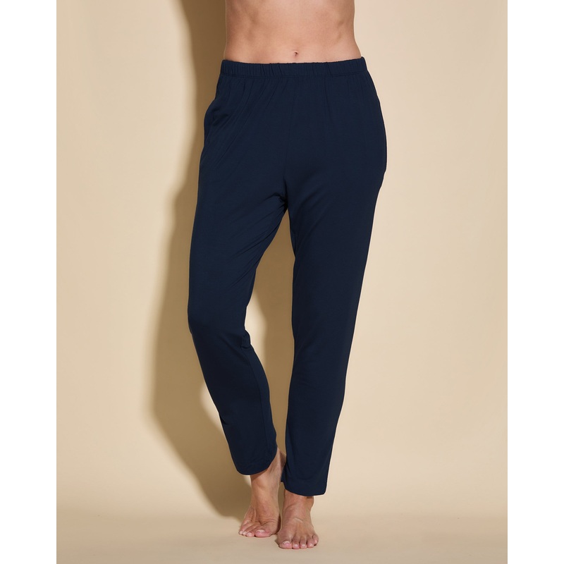 Locker Sitzende Hose In Keilform Navy Blau XS