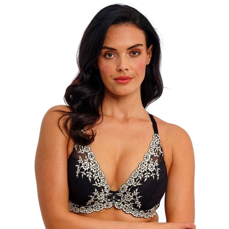 Wacoal Embrace Lace Plunge Underwire Bra – Black 32C